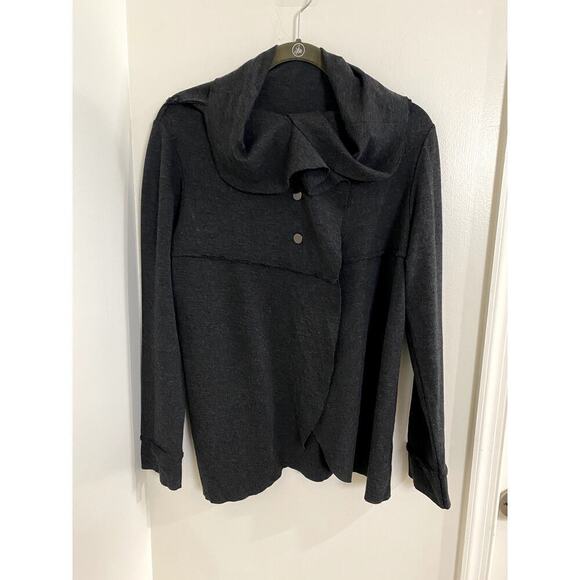 Kensie Gray Ponte Jacket - Size L (EUC) - Picture 1 of 10